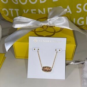 Kendra Scott 2025 Elisa Collectors Edition Necklace Pendent in Gold Tone